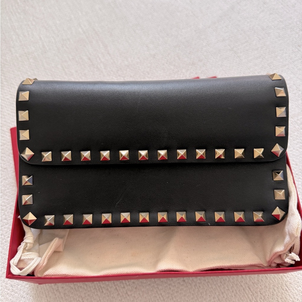Valentino Rockstud Leather Wallet On Chain bag - Picture 2 of 10